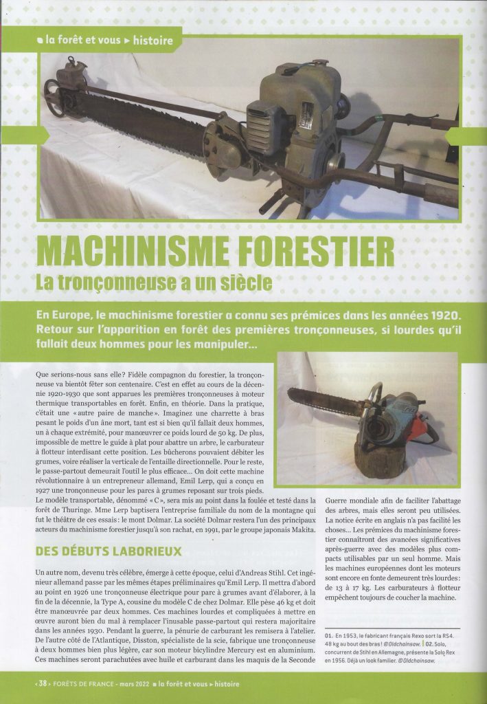 LaForetEtVousHistoire-709x1024 UN ARTICLE DANS "FORETS DE FRANCE"